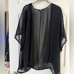 Guess Black Sheer Cardigan